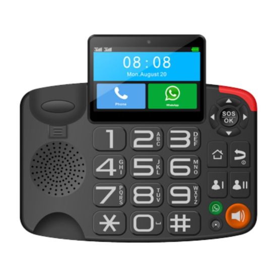 Maxcom MM42D - Téléphone fixe avec carte SIM 4G adapté senior