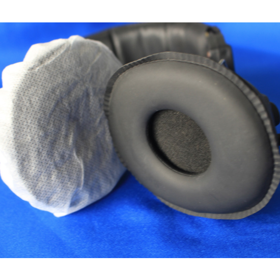 Bonnette hygiénique pour casque audio - Noire - Jetable - Lot de 100 paires