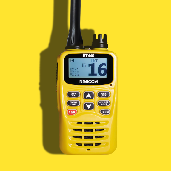 VHF Marine compacte ATIS Navicom jaune fluo 