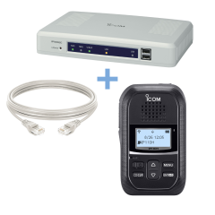 iCom IP110H - Talkie-walkie wifi + contrôleur IP1000C - Pack d'installation complet à raccorder au réseau IP