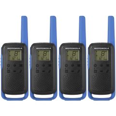 Pack 4 talkies walkies Motorola® T82 EXTREME IPX4 rechargeables - Portée 10  km - 2 micro-oreillettes 