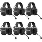 Pack de 6 Sena Cast - Intercom full duplex dans casque antibruit avec modulation sonore - CAST-01