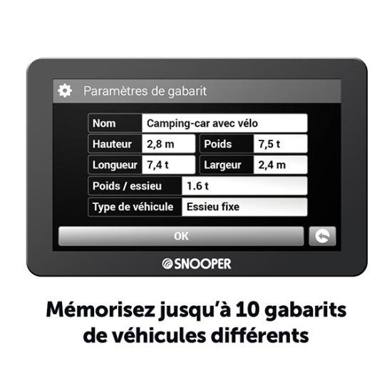 GPS Camping Car Snooper CC9600