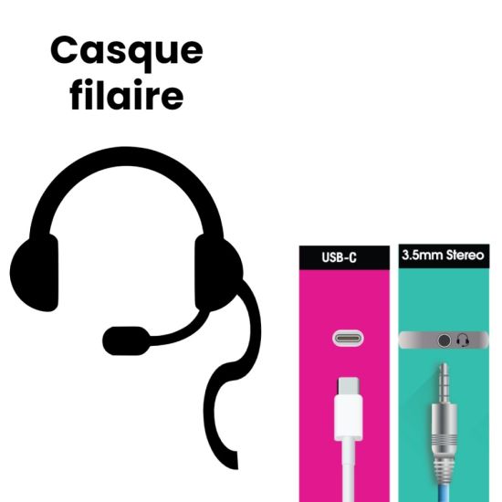 Casque USB-C Jack 3.5mm