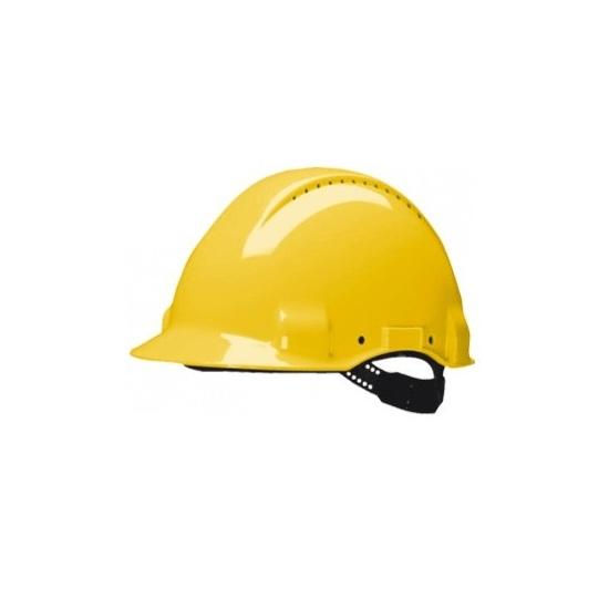 Casque de chantier G3000 Uvicator ventilé jaune