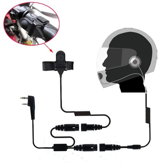 Pack talkie walkie Moto Midland G9 PRO - bouton PTT à fixer sur le guidon