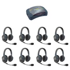 Pack 8 Eartec UltraLITE HD Stéréo- HUB8D - pack intercoms sans fil full duplex