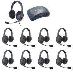 Pack 9 Eartec UltraLITE HD Stéréo - HUB9DMXD - pack intercoms sans fil full duplex