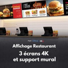 Pack affichage restaurant 3 écrans