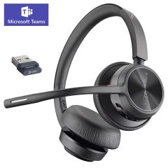 Micro casque poly voyageur 4320 compatible Microsoft Teams avec dongle USB A