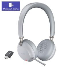 Micro-casque sans fil Bluetooth Yealink BH72 Lite Teams USB-A Gris Clair certifié Teams