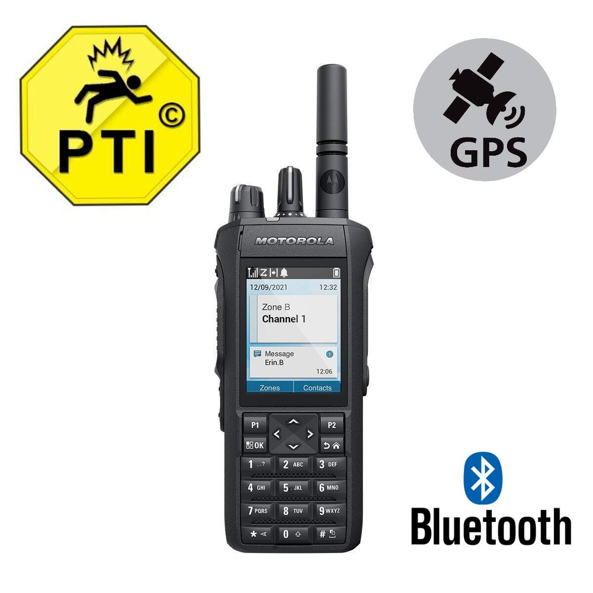 Motorola R7 Premium UHF avec écran et clavier - PTI Bluetooth GPS  image