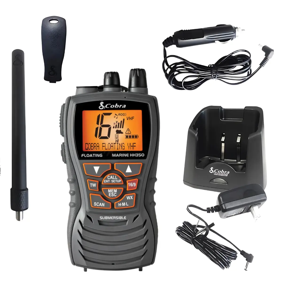 Compleet pakket H350 Cobra VHF, accessoires meegeleverd