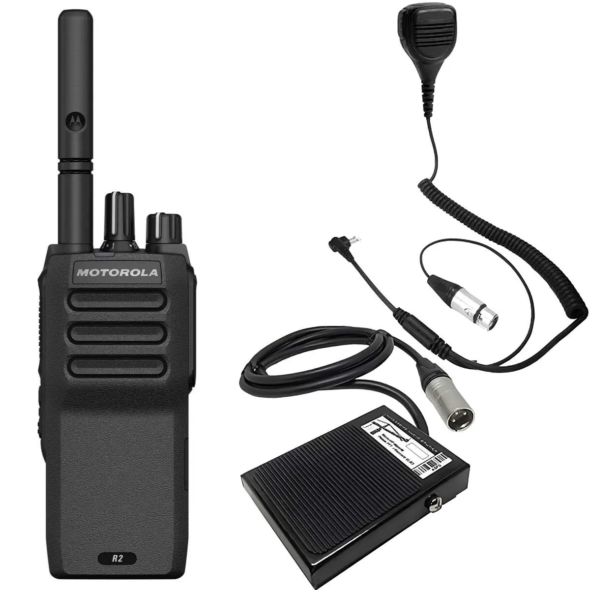 Motorola DP1400 analogique UHF + Pédale de grue 