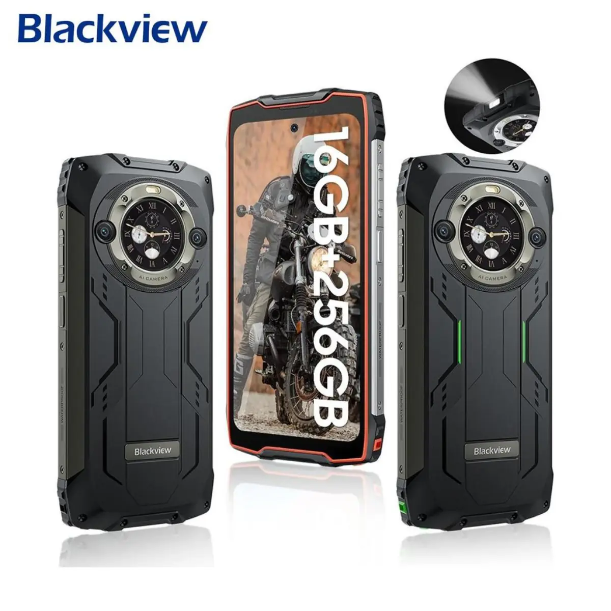 Blackview BV9300 PRO - Smartphone durci - noir, vert ou orange