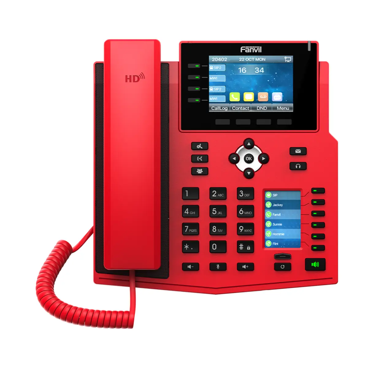 Fanvil X5U-R V2 - Téléphone IP SIP rouge