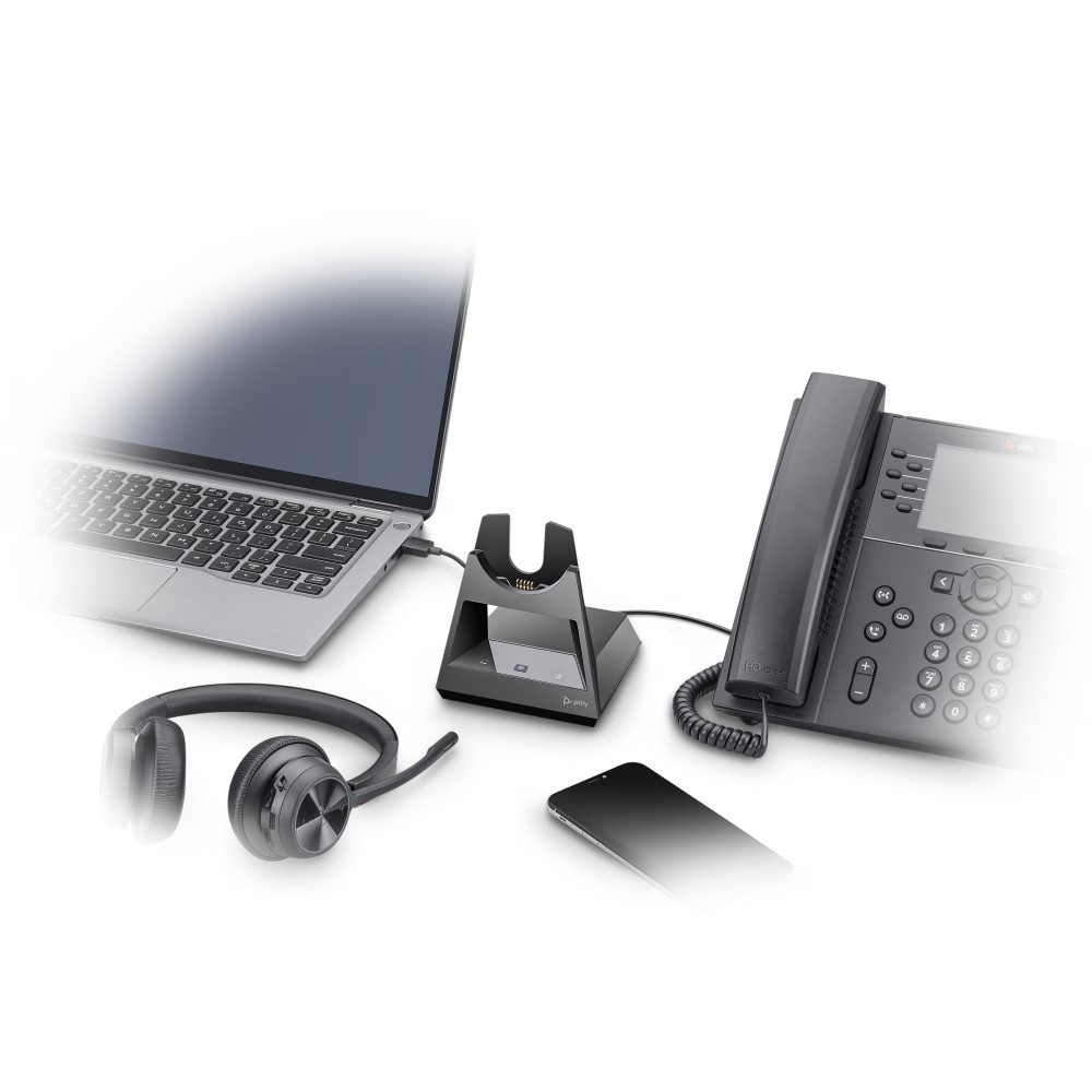 Bundel headset  4320 UC  en basis reisbureau Poly 